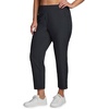 image:imageRBX Womens Plus Size Ankle Pant with Pockets Lightweight Quick Drying Woven Weekend PantsRibbed Side Charcoal
