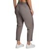 image:imageRBX Womens Plus Size Ankle Pant with Pockets Lightweight Quick Drying Woven Weekend PantsRibbed Side Driftwood