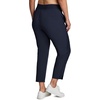 image:imageRBX Womens Plus Size Ankle Pant with Pockets Lightweight Quick Drying Woven Weekend PantsRibbed Side Navy