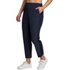 image:imageRBX Womens Plus Size Ankle Pant with Pockets Lightweight Quick Drying Woven Weekend PantsRibbed Side Navy