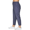 image:imageRBX Womens Plus Size Ankle Pant with Pockets Lightweight Quick Drying Woven Weekend PantsRibbed Side Smoke Blue