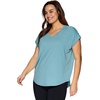 image:imageRBX Womens Plus Size VNeck Soft Jersey Everyday Yoga TShirt Tunic S21 Teal 2X