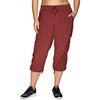 image:imageBX Active Womens Plus Size Woven Lightweight Drawstring Capri Pant Rust 3X