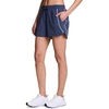 image:imageRBX Active Womens Athletic Relaxed Fit Quick Dry Stretch Woven Running Short with Inner Attached Brief and PocketsNavyWhite Piping