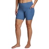 image:imageRBX Active Womens Plus Size Fashion Bike Shorts Athletic High Waisted Workout Yoga Biker Short with PocketsMoonlight Blue