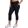 image:imageRBX Activewear Plus Size Legging for Women in Capri Length High Waist Squat Proof Running Yoga Pants with PocketsSolid Black