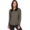 image:imageRBX Womens Long Sleeve French Terry Yoga Pullover with Thumbholes Heathered Green Olive S