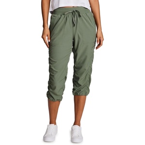 image:imageRBX Active Capri Pants for Women Joggers Stretch Lightweight Womens Casual Pant Capri with DrawstringBasil