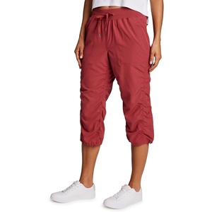 image:imageRBX Active Capri Pants for Women Joggers Stretch Lightweight Womens Casual Pant Capri with DrawstringGarnet