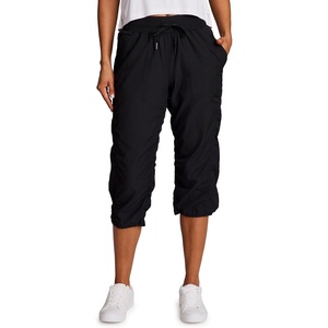 image:imageRBX Active Capri Pants for Women Joggers Stretch Lightweight Womens Casual Pant Capri with DrawstringJet Black