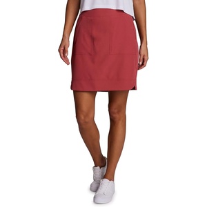 image:imageRBX Active Longer Length Skort for Women Quick Drying Woven Pickleball Golf Skort with Pockets for Tennis Hiking RunningGarnet