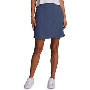 image:imageRBX Active Longer Length Skort for Women Quick Drying Woven Pickleball Golf Skort with Pockets for Tennis Hiking RunningSmoke Blue