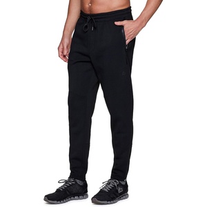 image:imageRBX Active Mens Athletic Fleece Lined Tapered Jogger Sweatpant with PocketAnkle Zip Black