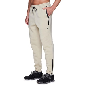 image:imageRBX Active Mens Athletic Fleece Lined Tapered Jogger Sweatpant with PocketAnkle Zip Stone