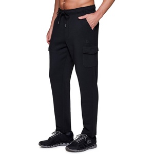 image:imageRBX Active Mens Athletic Fleece Lined Tapered Jogger Sweatpant with PocketBlack Solid Cargo