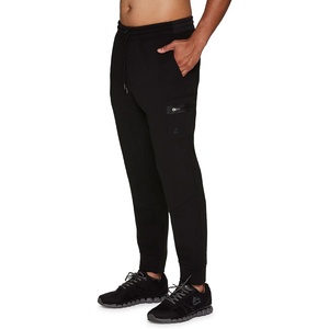 image:imageRBX Active Mens Athletic Fleece Lined Tapered Jogger Sweatpant with PocketF20 Zip Black