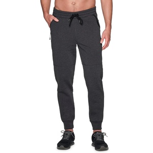 image:imageRBX Active Mens Athletic Fleece Lined Tapered Jogger Sweatpant with PocketHtr Zip Charcoal