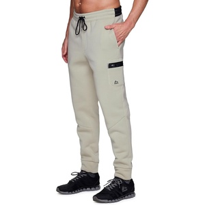 image:imageRBX Active Mens Athletic Fleece Lined Tapered Jogger Sweatpant with PocketZip Pocket Stone