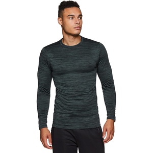 image:imageRBX Active Mens Athletic Performance Long Sleeve Crew Neck Fleece Lined Insulated Fitted Base Layer TShirtF19 Dark Green
