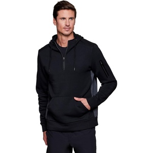 image:imageRBX Active Mens Fleece Workout Athletic Pullover HoodieColorblock Black