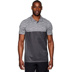 image:imageRBX Active Mens Golf Shirt Short Sleeve Quick Drying Performance Polo ShirtColorblock Mesh Grey