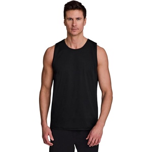 image:imageRBX Active Mens Lightweight Quick Dry Performance Sleeveless Muscle TeeJacquard Dot Black