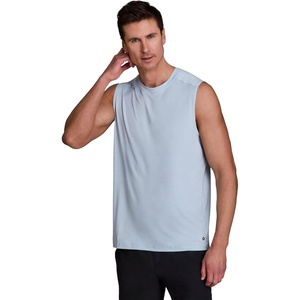 image:imageRBX Active Mens Lightweight Quick Dry Performance Sleeveless Muscle TeeStriated Light Blue Sky
