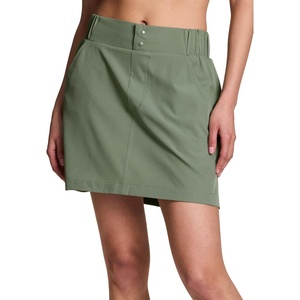 image:imageRBX Active Womens Athletic Skirt with Builtin Shorts Quick Drying Long Length Tennis Golf Skort with PocketsBasil
