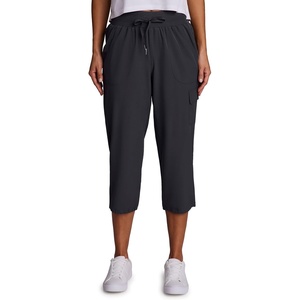 image:imageRBX Active Womens Cargo Capri Pant with Pockets Fashion Lightweight Woven with DrawstringDeep Charcoal