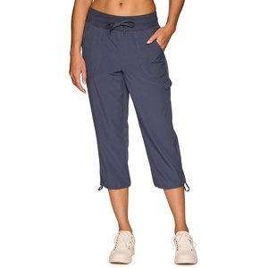 image:imageRBX Active Womens Cargo Capri Pant with Pockets Fashion Lightweight Woven with DrawstringSmoke Blue