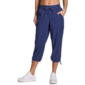 image:imageRBX Active Womens Cargo Capri Pant with Pockets Fashion Lightweight Woven with DrawstringTwilight Blue