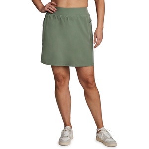 image:imageRBX Active Womens Plus Size Stretch Woven Athletic Skort with Attached Bike Short and PocketsBasil
