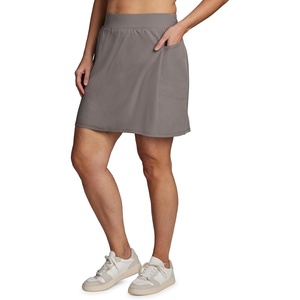 image:imageRBX Active Womens Plus Size Stretch Woven Athletic Skort with Attached Bike Short and PocketsDriftwood