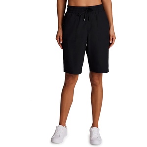 image:imageRBX Active Womens Relaxed Fit Breathable Ventilated Stretch Woven Athletic Walking Short with PocketsBlack 11inch
