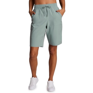 image:imageRBX Active Womens Relaxed Fit Breathable Ventilated Stretch Woven Athletic Walking Short with PocketsSea Mist 11inch