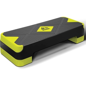 image:imageRBX Aerobic Step Platform with NonSlip Textured Surface 2Level Adjustable Steppers for Exercise Compact Lightweight EasytoStore Exercise Step amp Fitness Step BenchBlackVolt