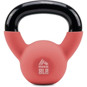 image:imageRBX Neoprene Kettlebell Wide Handle Iron Core Flat Bottom Great for All Fitness LevelsCoral