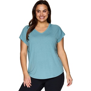image:imageRBX Womens Plus Size VNeck Soft Jersey Everyday Yoga TShirt Tunic S21 Teal 2X