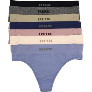 image:imageRBX Womens Thongs 7Pack Breathable Seamless Thongs Stretchy Athletic Thong Panties Multipack Thong Underwear for Women