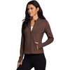 image:imageRBX Active Womens Athletic Breathable Lightweight Zip Up Running Jacket with PocketsChocolate Brown