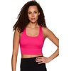 image:imageRBX Active Womens Athletic Fashion Racerback Seamless Low Impact Workout Sports BraBack Mesh Hot Pink