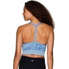 image:imageRBX Active Womens Athletic Fashion Racerback Seamless Low Impact Workout Sports BraJacquard Floral Light Blue