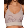 image:imageRBX Active Womens Athletic Fashion Racerback Seamless Low Impact Workout Sports BraJacquard Floral Taupe
