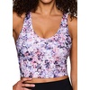 image:imageRBX Active Womens Bra Top Athletic Yoga Crop Tank Top with Built in Shelf BraDitsy Floral Multi