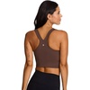 image:imageRBX Active Womens Bra Top Athletic Yoga Crop Tank Top with Built in Shelf BraSolid Chocolate