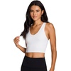 image:imageRBX Active Womens Bra Top Athletic Yoga Crop Tank Top with Built in Shelf BraSolid White