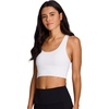 image:imageRBX Active Womens Bra Top Athletic Yoga Crop Tank Top with Built in Shelf BraWhite Racerback