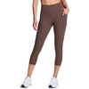 image:imageRBX Active Womens Capris Leggings Yoga Athletic Workout Cropped LeggingsCorset Chocolate
