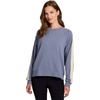 image:imageRBX Active Womens Fashion RegularCropped Length Lightweight French Terry Pullover SweatshirtBlue FlintCrochet