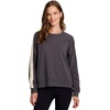 image:imageRBX Active Womens Fashion RegularCropped Length Lightweight French Terry Pullover SweatshirtDark GreyCrochet